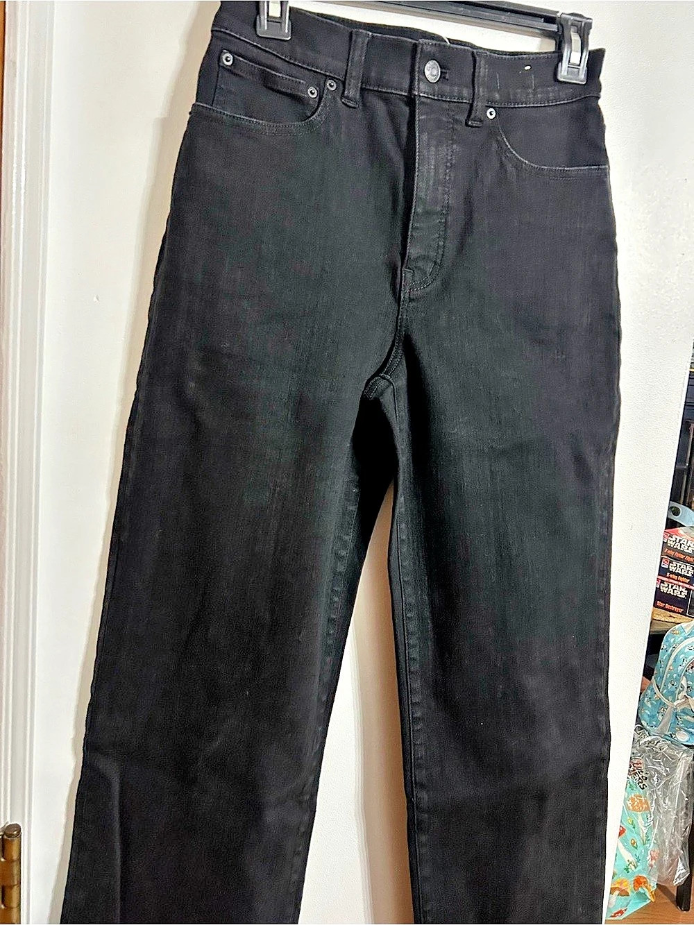 Madewell The Perfect Vintage Jean Straight Leg Black Waist 27 Like New